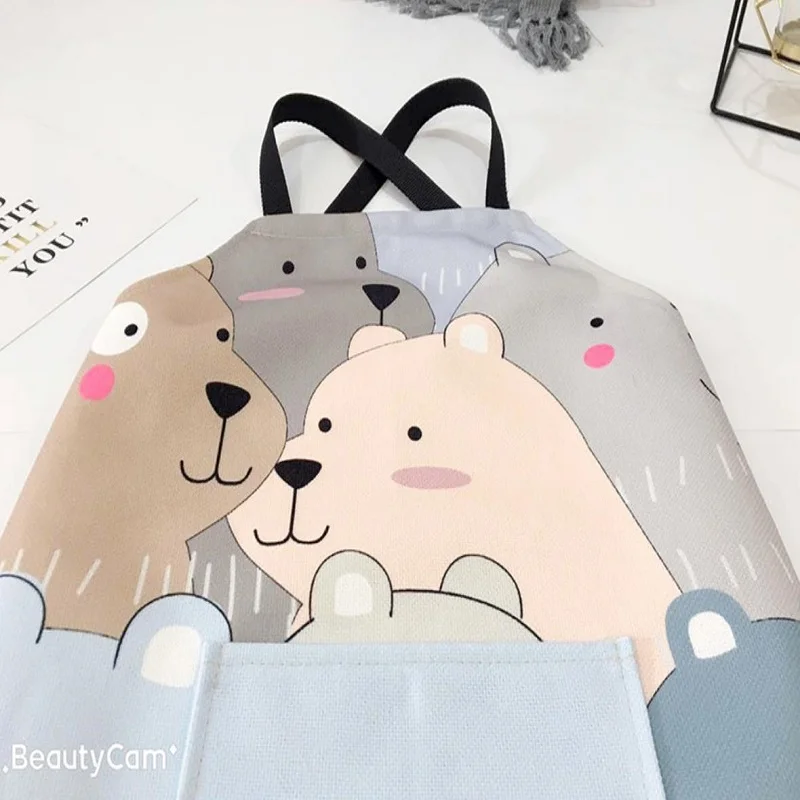 Кухонный маслостойкий водонепроницаемый фартук для мамы и ребенка льняные