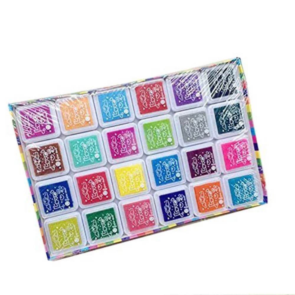 

24 Colors Creative Finger Inkpad Set Ink Pad Stamp Stamp Pad for DIY Multi Colour Craft