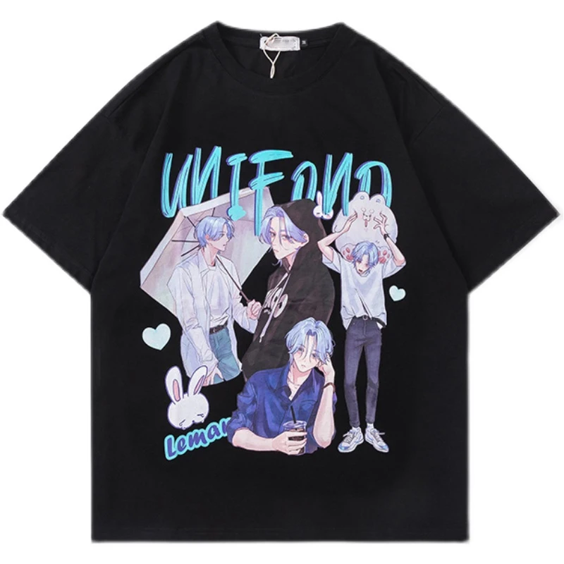 

Anime SK8 The Infinity Langa Tshirts Streetwear Harajuku T-Shirts Black Cotton Oversize Casual Summer T Shirts For Girls CS695