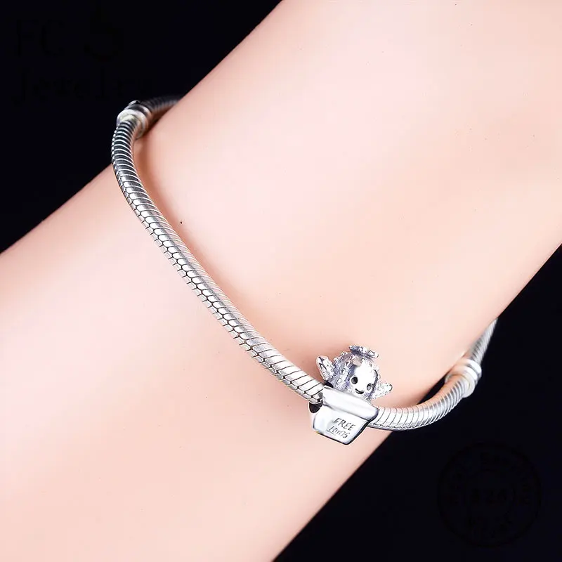 FC ювелирные изделия Подходит оригинальный Pandora Шарм браслет 925 Серебро Кактус