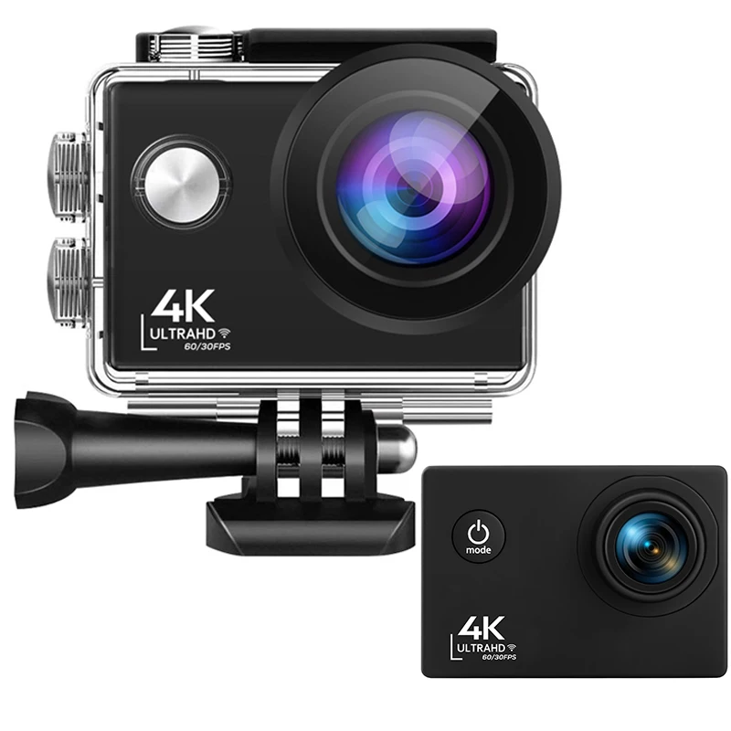 

Экшн-камера 4K Ultra HD 60fps Wifi 16MP 2,0 ''170D объектив для подводной съемки водонепроницаемый шлем профессиональная спортивная видеокамера запись