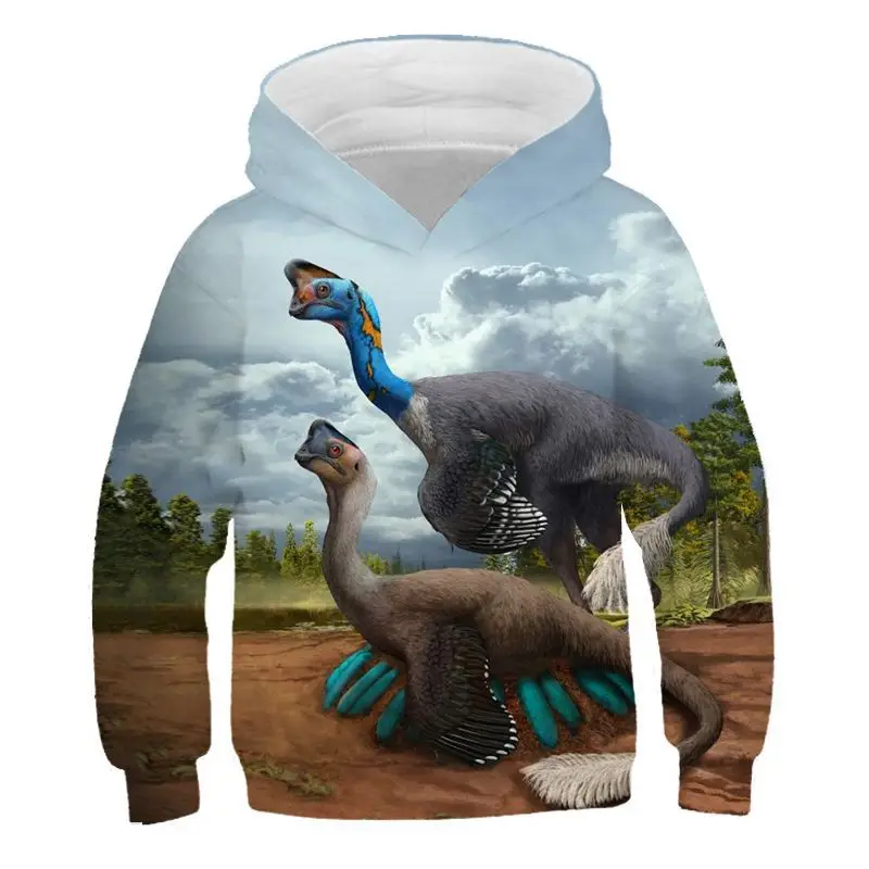 

Childrens Clothing Dinosaur World Animal Printed Hoodies Sweatshirt Pullover For Boys Girls Spring Autumn Kids Outdoor Hoodies