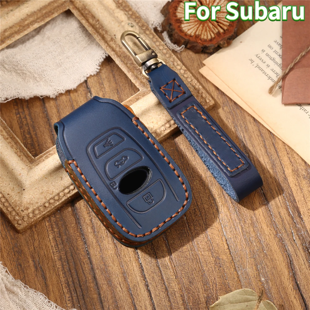 

Кожаный чехол для автомобильного ключа чехол для Subaru BRZ Forester Impreza STi WRX XV Crosstrek Legacy Outback 2015-2018 аксессуары брелок