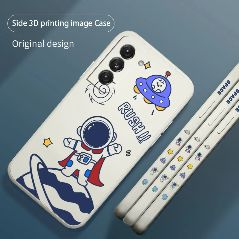

Rocket Astronaut Phone Case For Samsung Galaxy S21 S20 FE S10 Note 20 10 Ultra Plus A72 A52 A42 A32 A71 A51 A41 A31 A21S Cover