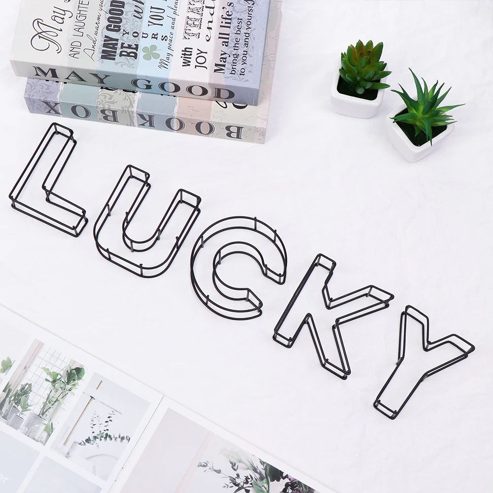 1 шт. черная кованая железная табличка с буквами алфавита реквизит для фотосъемки