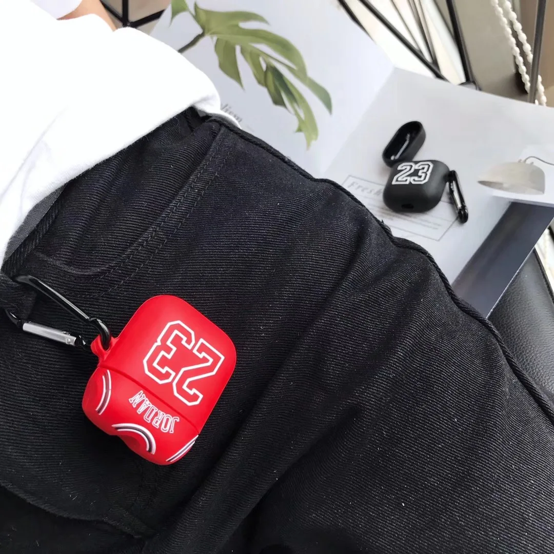 Роскошная Спортивная карта 23 Jordan+ кольцо Bluetooth беспроводная гарнитура Набор силиконовый чехол для гарнитура для airpods защитный чехол против падения
