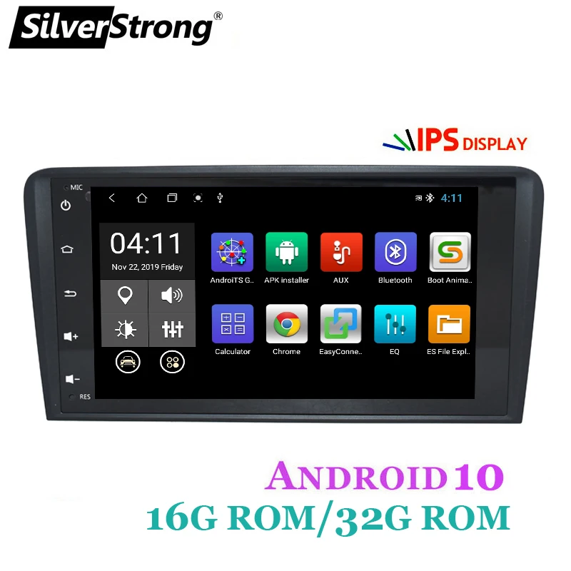 2Din IPS Android10 автомобильное радио для Audi A3 RS3 2002 2011 Автомобильный GPS стерео навигация