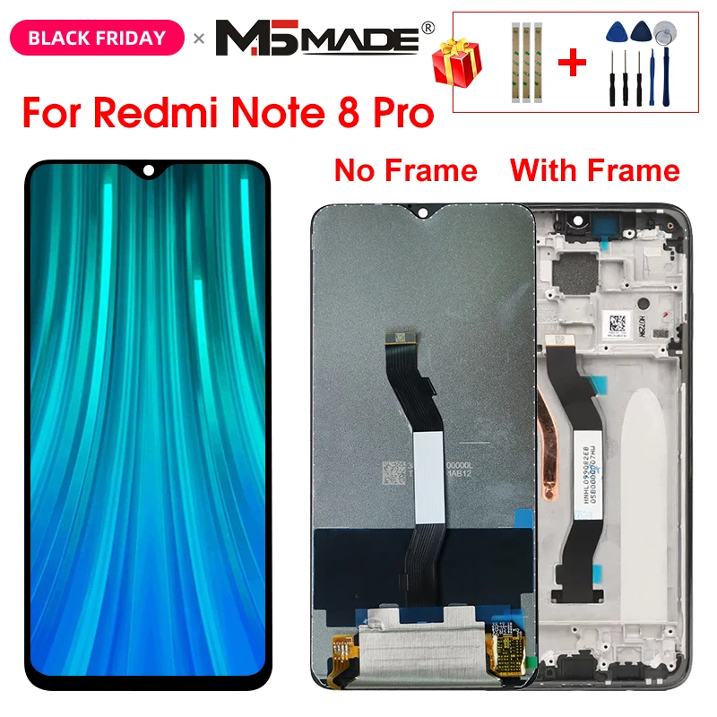Для Xiaomi Redmi Note 8 Pro ЖК-дисплей кодирующий преобразователь сенсорного экрана в сборе запасные части для Redmi Note 8 Pro дисплей