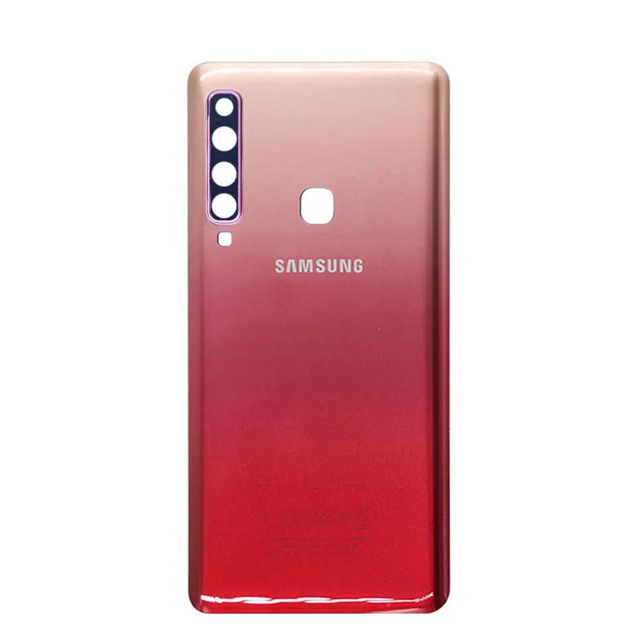 Чехол A9 для samsung Galaxy A9 Star Pro A9S A920 A920F, задняя крышка на батарейке, задняя крышка на дверь, запасная часть стекла - Цвет: With Lens Pink