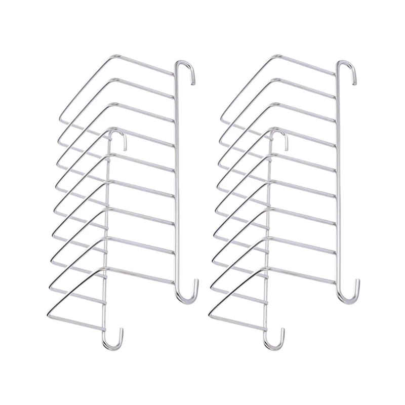 

2 PCS Toast Bread Rack Holder 8 Slice Holes Stainless Steel Tool Cooling Grid Bread Rack Air Fryer Accessories Organizer