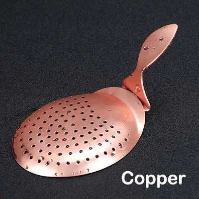 Copper Plated Нержавеющая сталь джулеп барные ситечки Стрейнер для коктейль бармен инструмент - Цвет: Copper Plated