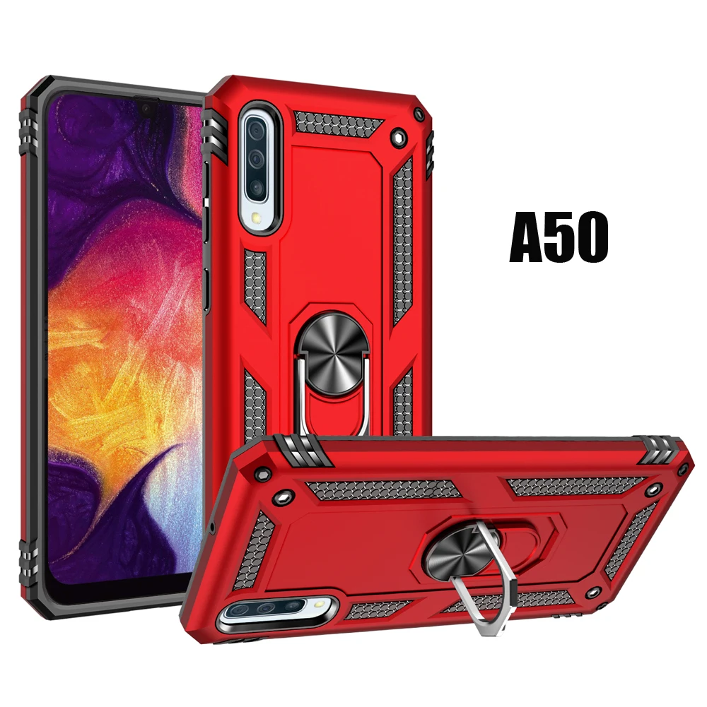 Чехол для Samsung Galaxy Note 10 + 9 8 S10 S8 S9 S10e A70 A10 A60 M30 кольцевой держатель гибридный