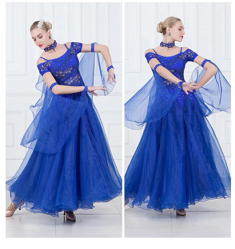 Гладкое бальное платье стандартные танцевальные платья для бальных танцев