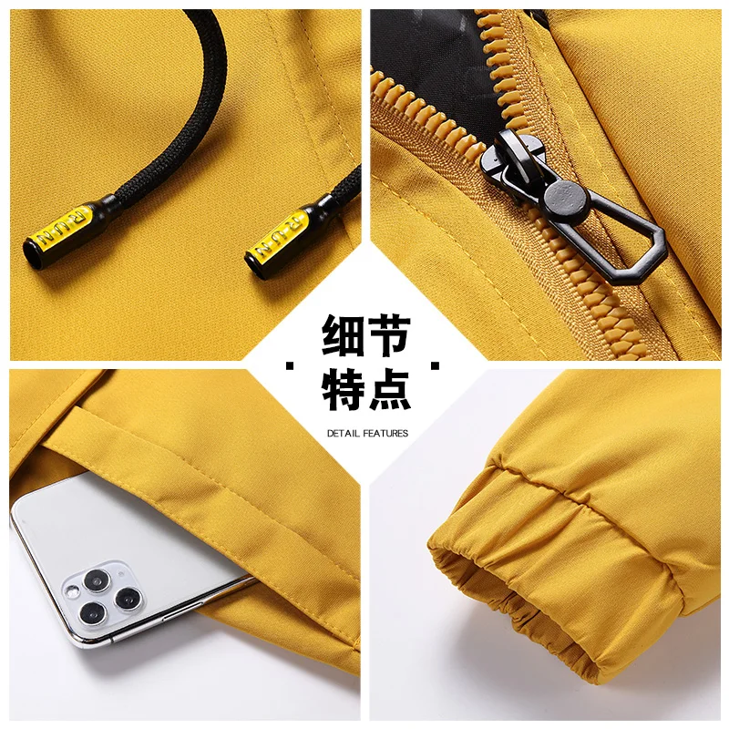 

New Fashion Winter Jacket Men Thick Casual Outwear Jackets Collar Windproof Plus Size Warm Coat Patchwork Bomber Jacket Men 2021