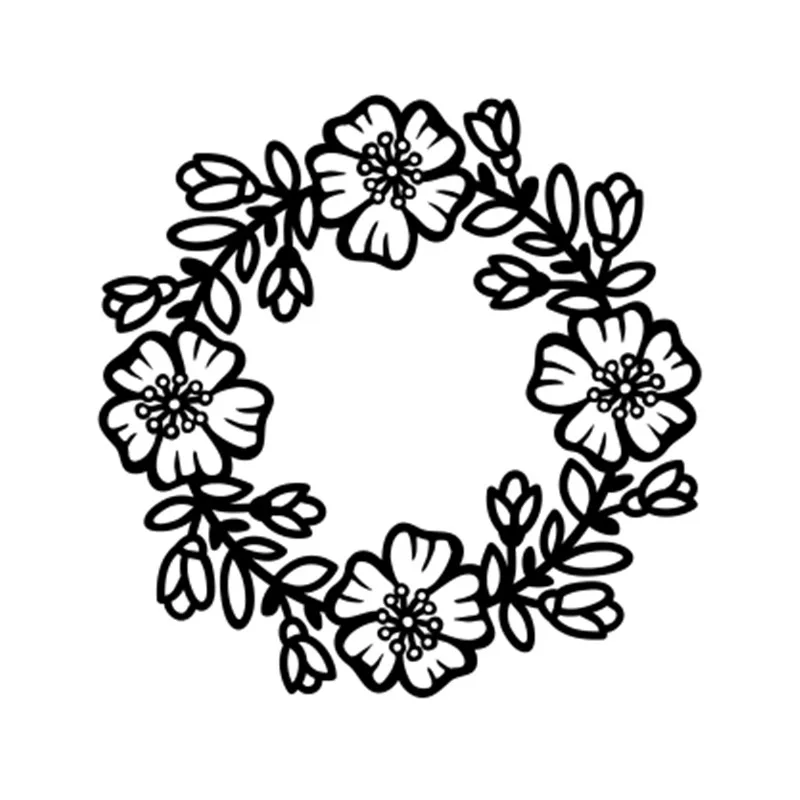 Naifumodo весенний цветок венок металлические режущие штампы трафареты для сделай