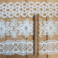 cusack 2 yards cream lace trim ribbon for garments home textiles diy crafts trimmings lace fabric milk silk 3 5 7 7 cm 7 models