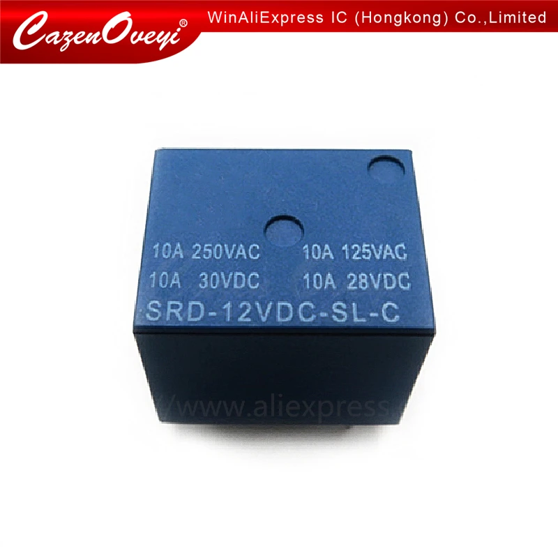 5 шт./лот реле SRD-12VDC-SL-C T73 типа печатных плат, работающего на постоянном токе 12 В в наличии на складе