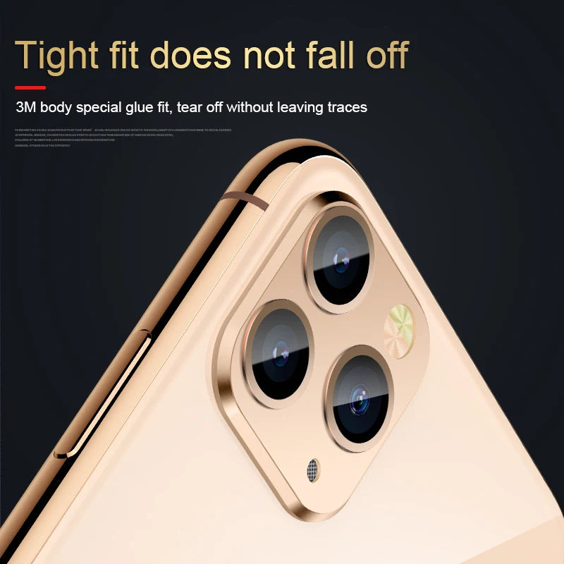 Сменный Чехол для iPhone 11 Pro Max, роскошное металлическое защитное кольцо для объектива камеры для iPhone X XS MAX, Защитная пленка для камеры