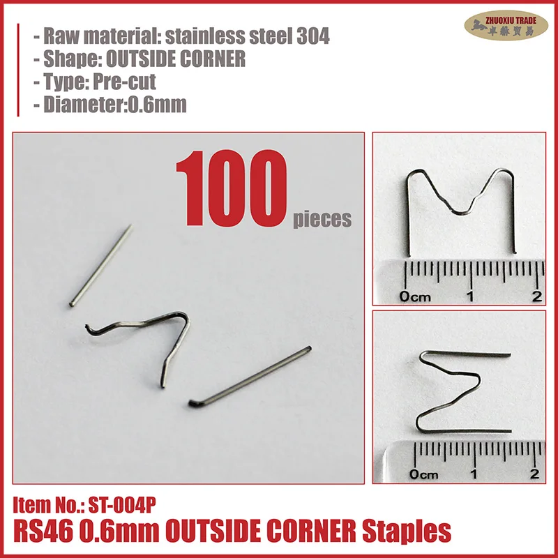 

1300pcs Pre-cut Stainless steel Car Plastic bumper repair welding hot stapler staples kit