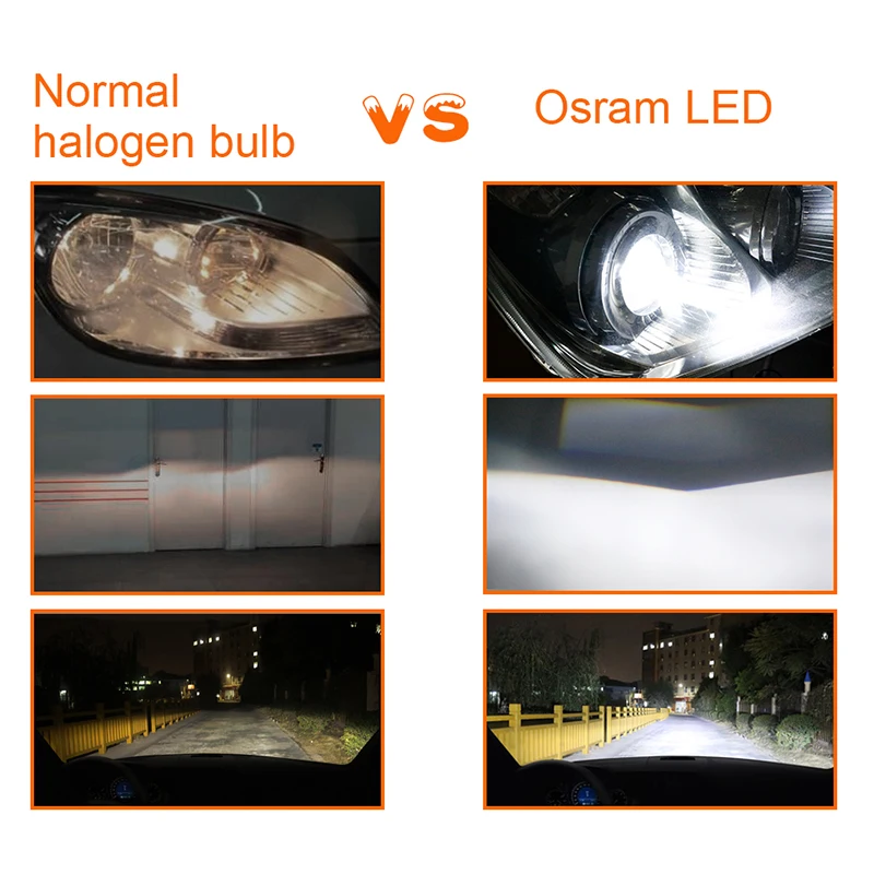 Osram CSP H7 LED H4 H1 H11 Противотуманные фары 9006 9005 HB4 HB3 6000K 9012 HIR2 Turbo Led ближнего дальнего