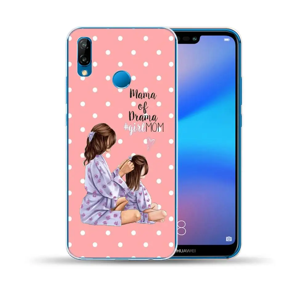 Super Mama Girl Mom Boy Baby Silicone Case Cover For Coque Huawei P10 P20 P30 Lite Pro P8 2017 Nova 5I 4 3I 3 Y9 2018 2019 | Мобильные