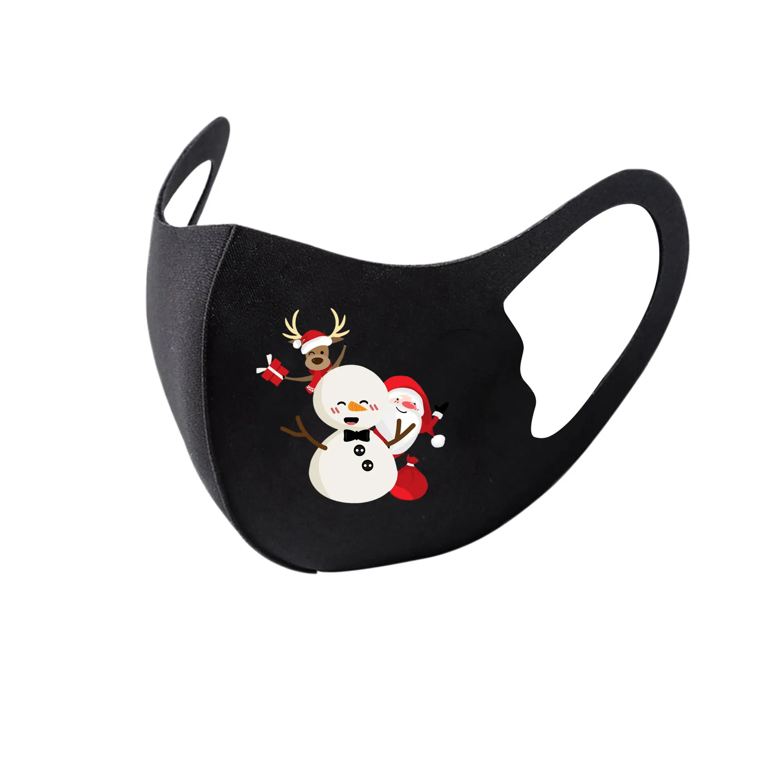 

Children Cycling Face Mask Kids Washable Unisex Christmas Prints Reusable Dustproof Cotton Face Mask For Cycling Camp Masque#E