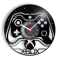 xbox gamepad laser etched vinyl wall clock vivid game controler wireless joystick wall watch with led backlight retro disk craft