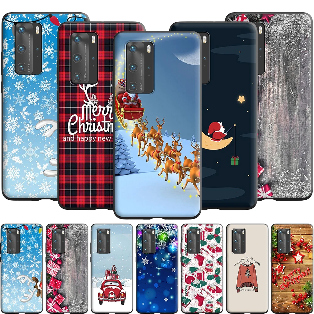 Рождество Evergreen желоб Санта олень силиконовый чехол для Huawei Nova 6 7 SE 2 2i 3 3i 4 4E 5 5i 5T Lite