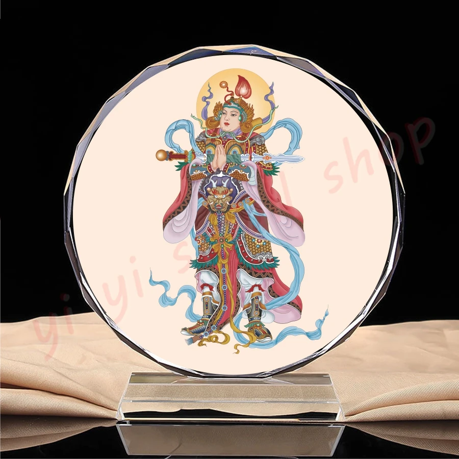 

Тантрический протектор Dharma-портрет Nanwu Weituo Zuntian Bodhisattva, изображение, хрустальные украшения, изделия для рукоделия