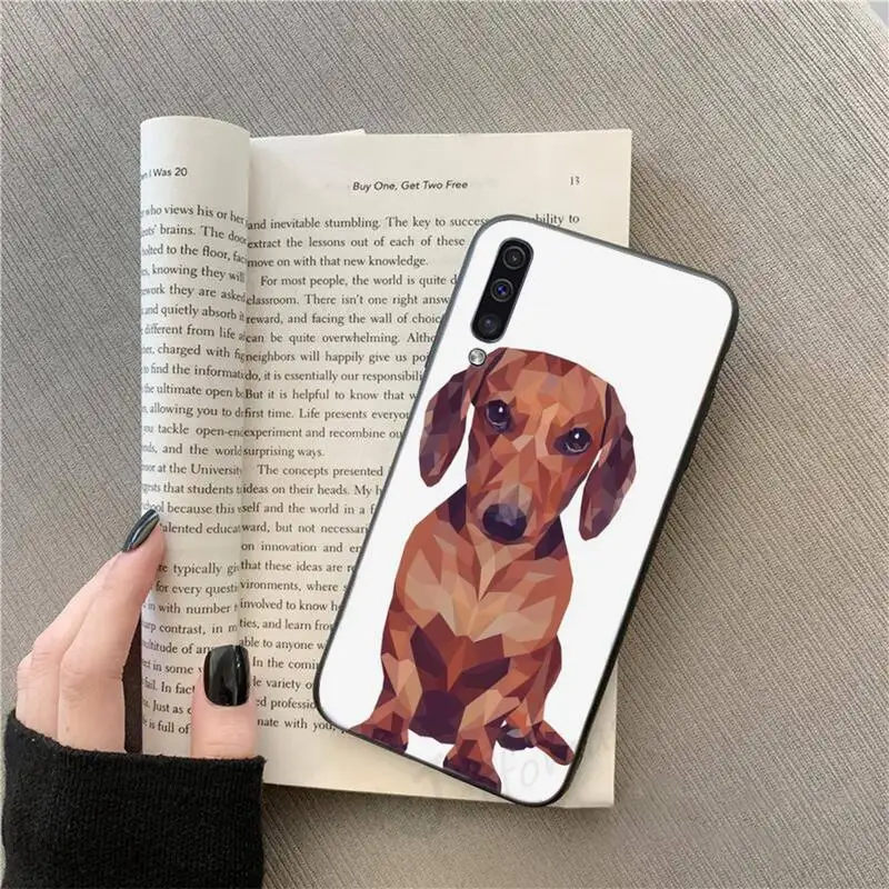 

Cartoon dachshund cute dog Phone Case For Samsung galaxy S 9 10 20 A 10 21 30 31 40 50 51 71 s note 20 j 4 2018 plus