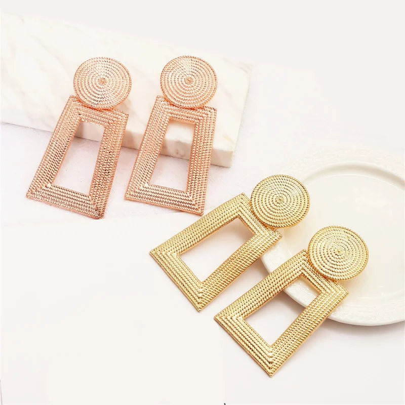 ZCHLGR серьги новые большие золотые металлические для женщин девочек круглые