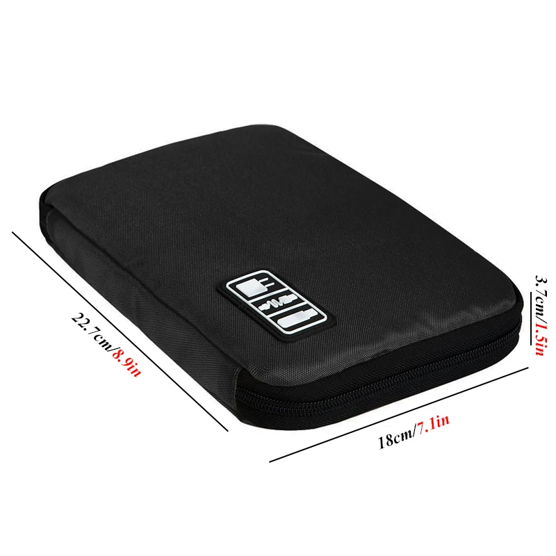 

Large USB Cable Earphone Storage Bag Shockproof Flash Drive Organizer Digital Gadget Holder Travel Cellphone Mobile Charger Case