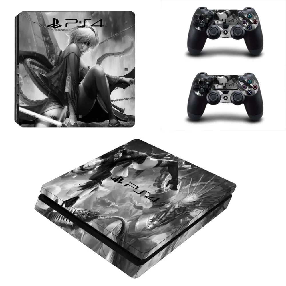Игра NieR Automata PS4 тонкая кожа Наклейка для sony playstation 4 консоль и контроллер кожи PS4 Slim Skins Наклейка виниловая