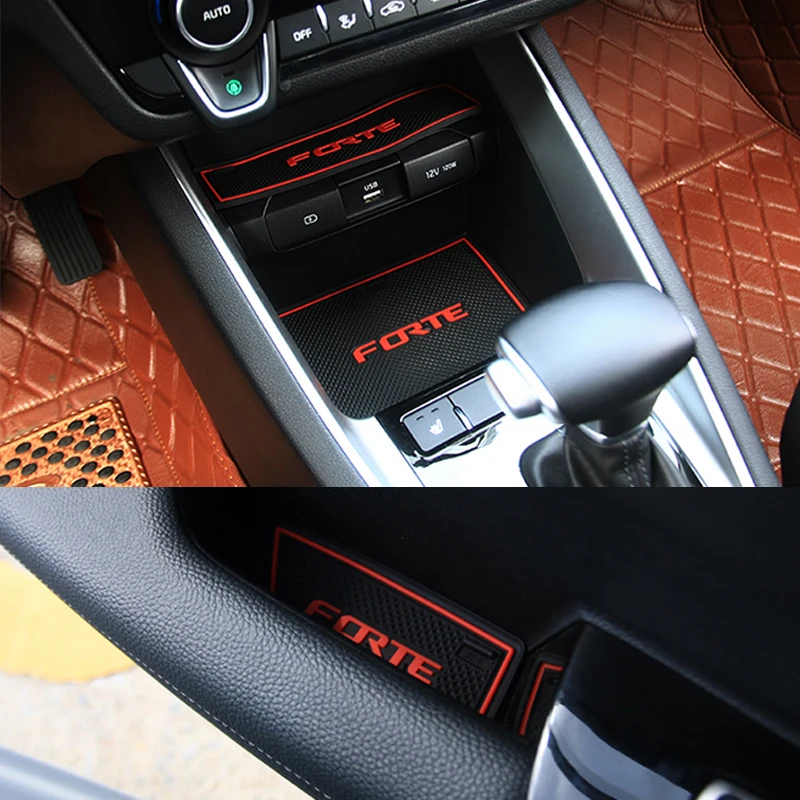 15 шт. для Kia Форте 2018 2019 коврик паза двери автомобиля авто противоскользящая