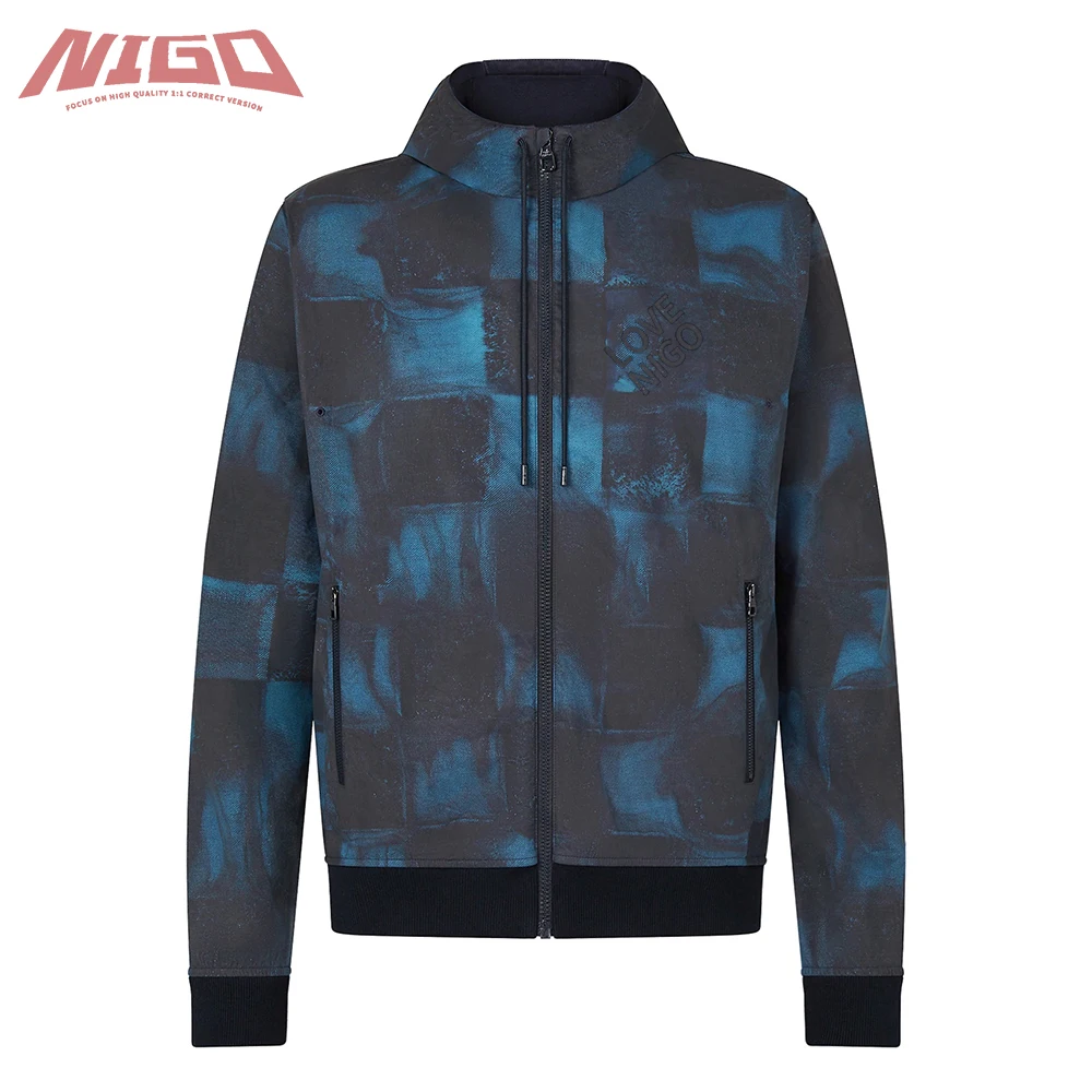 

NIGO 21ss 1A8X1W соленый принт с поясом куртка пальто # nigo1878