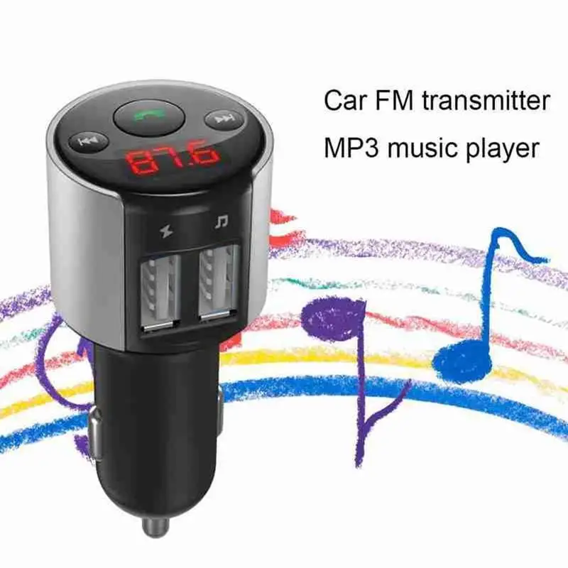 

Wireless Bluetooth 5.0 Car FM Transmitter MP3 Music Player Kits USB Handsfree Charger Radio Dual Car AUX Adapt