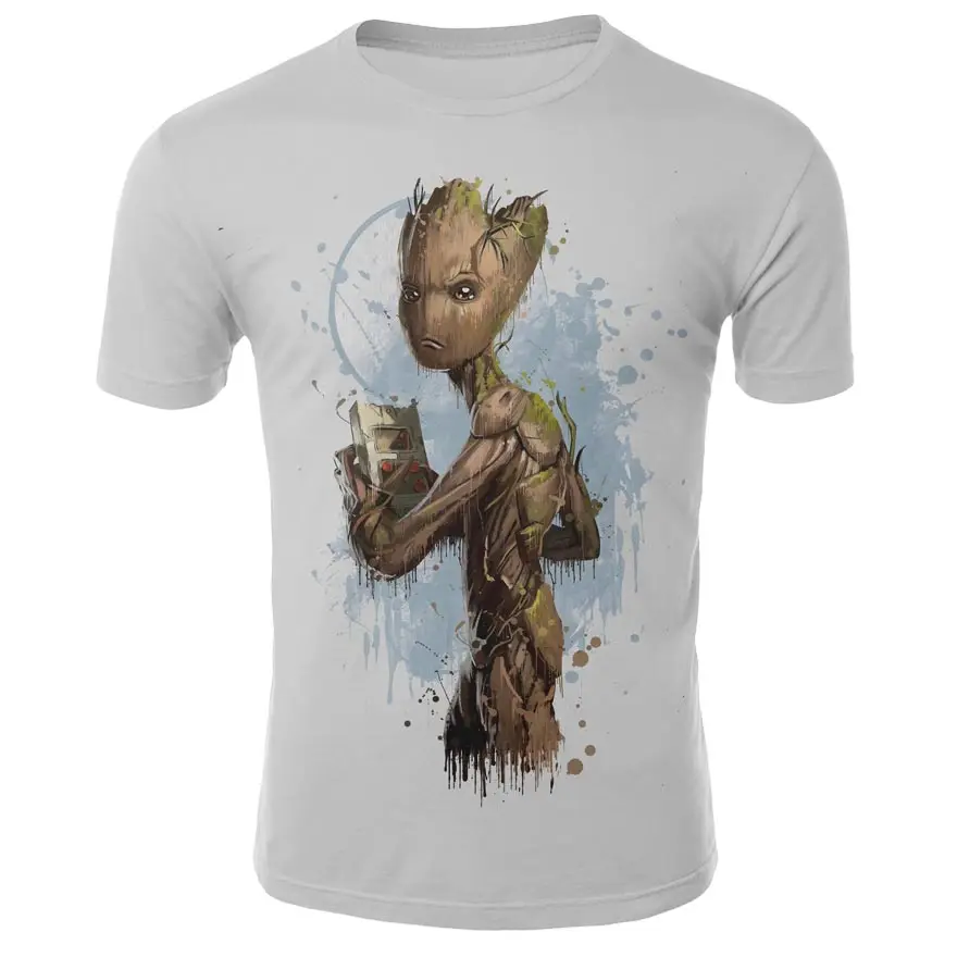 

Small Tree Groot O-Neck Men's T Shirt Kawaii Pattern Girls Clothes Outdoor Casual Women Clothes Popular Harajuku Male T-shirt
