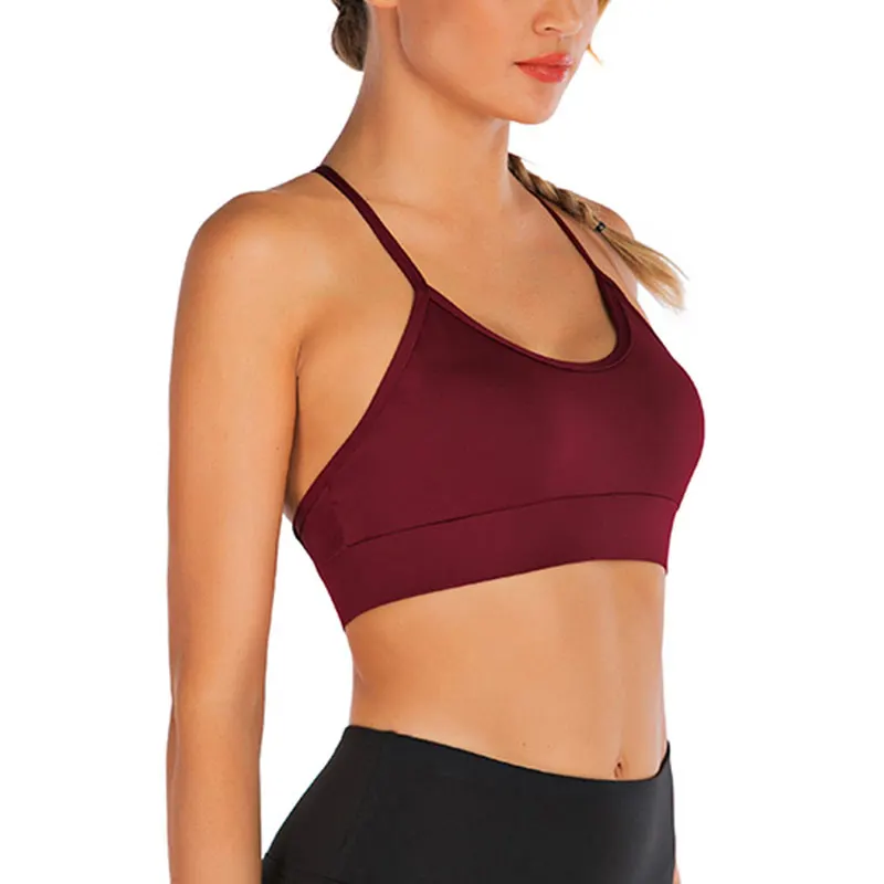 

Womens Yoga Sports Running Bra Crop Top Vest Stretch Bras with Removable Pads SEC88