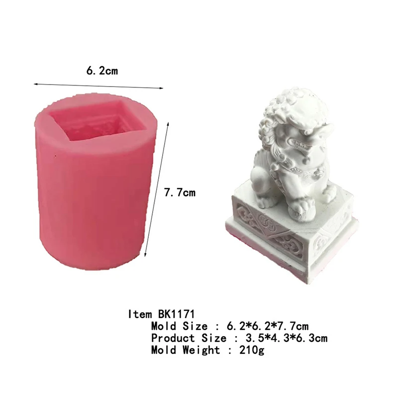 

Geometric Lion Stencil Candle Silicone Mold For Candle Making DIY Handmade Decor