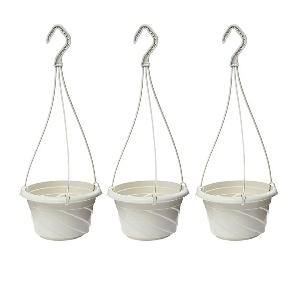 

3pcs Ornamental Chlorophytum Flower Pot Balcony Hanging Plant Pot