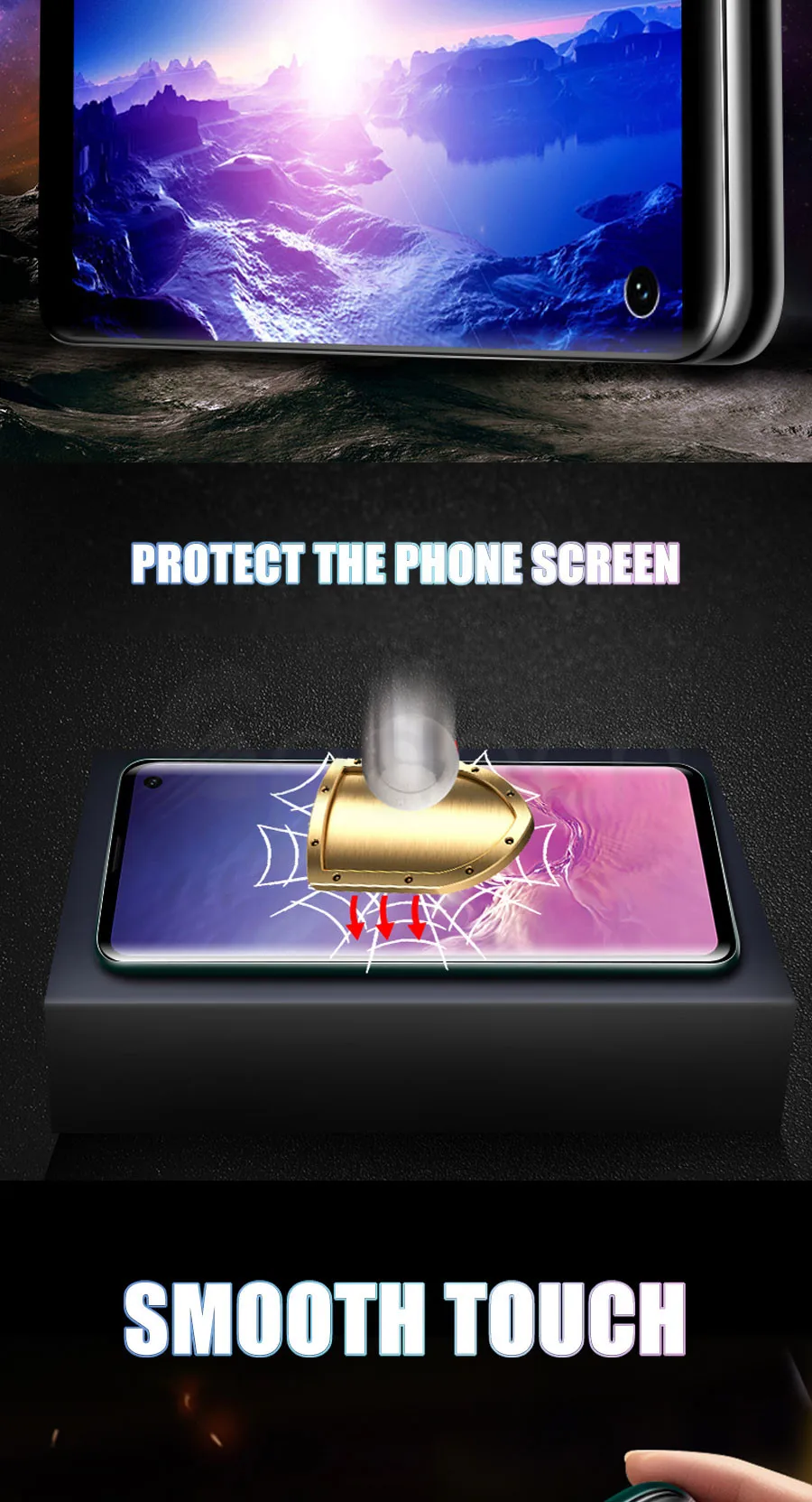 100D полностью изогнутая Гидрогелевая пленка для samsung Galaxy S10 S9 S8 Plus S10e Защитная пленка для экрана S7 Edge Note 8 9 10 Plus мягкая пленка