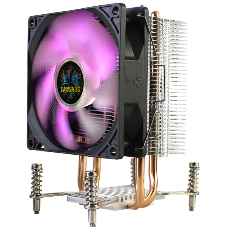 Кулер для процессора 4-контактный радиатор AMD AM1/AM2/AM3/AM4/FM1/FM2 RGB-светодиодный ОД 2