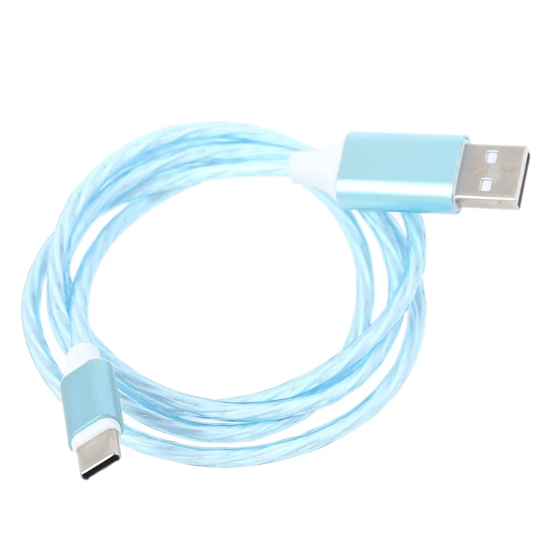 

USB to Type-C Data Charging Cable 3 Model LED Light Touch Switch For Cellphone