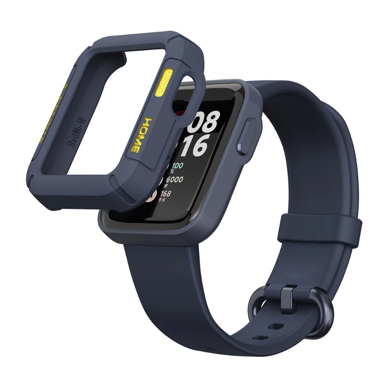 Мягкий защитный чехол из ТПУ для Mi Watch Lite часов полная защита экрана чехол-бампер