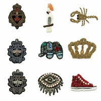 embroidery beaded letter love heart eyes bee crown snake star embroideried patches for clothing he 39