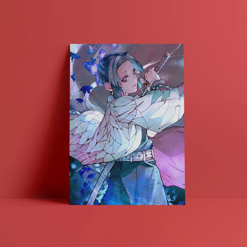 L 1236 Shinobu Kocho Demon Slayer Kimetsu no Yaiba Настенный декор на холсте постеры для гостиной декоративная картина для спальни - Цвет: L 1236