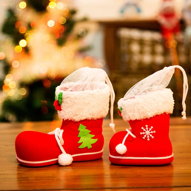 Merry Christmas Candy Boots Gifts Decorations for Home Xmas Stocking Natal Decor New Year Decoration gifts | Дом и сад