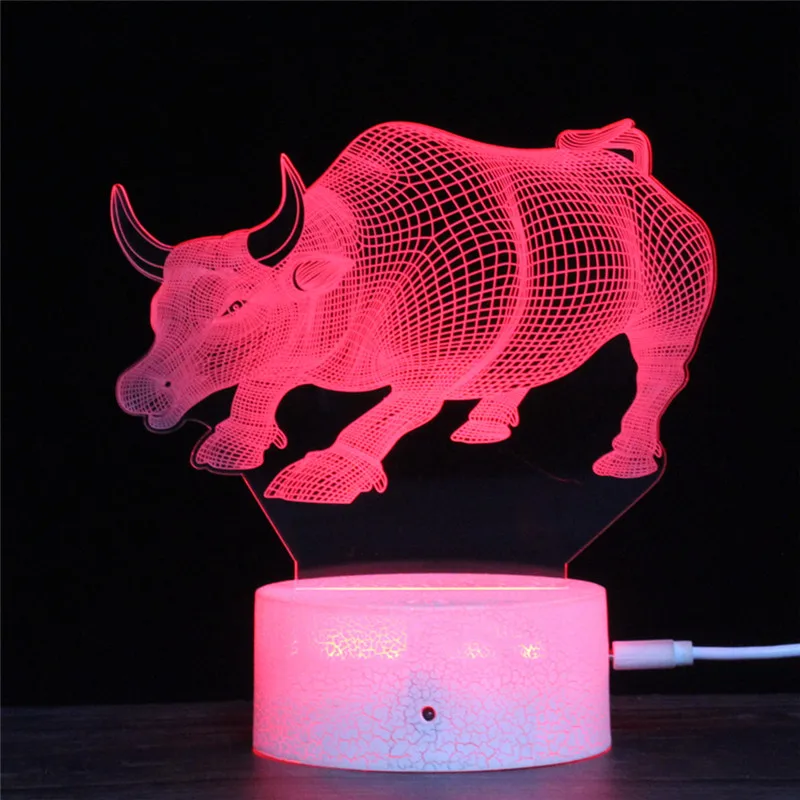 СВЕТОДИОДНЫЙ 3D светильник Bull с надписью на хорошем рынке настенный уличный