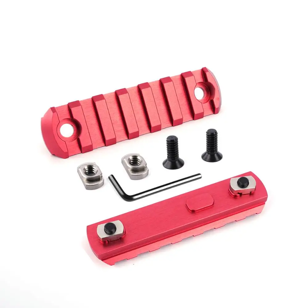 7-слотовая направляющая Пикатинни черная/красная/плоская темная Земля/синяя m-lok