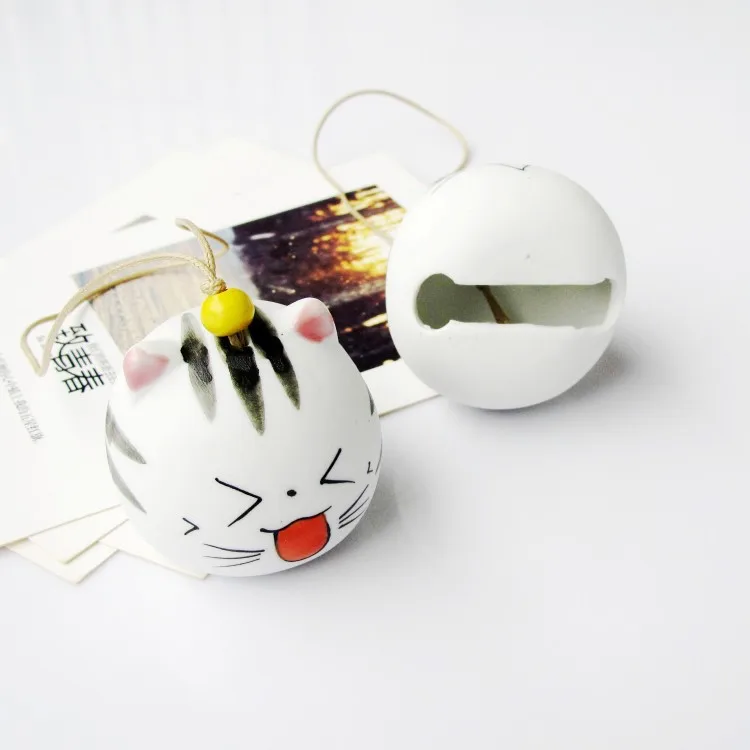 4 см Новая керамика с изображением кота ветряной колокольчик японский домашний